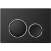 CERSANIT WC ovládacie tlačidlo LUNA čierne matné, krúžok chróm matné K97-0633
