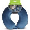 WORLDPACK TRAVEL PILLOW cestovný vankúš z pamäťovej peny - modrý