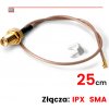 IPX-SMA - Prechodka na spojenie konektora IPX modulov GSM/GPRS s konektorom SMA antén GSM, 25cm - SATEL