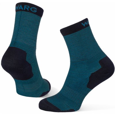 Warg ponožky Happy Merino M Mini Stripes čierna/modrá