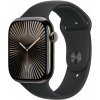 Apple Watch Series 10 46 mm Cellular bridlicovo sivý titán s čiernym športovým remienkom S/M MWYD3QC/A