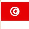 Tunisko vlajka malá (Tuniská republika vlajka na tyči)