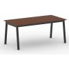 Rokovací kancelársky stôl PRIMO BASIC, 180x90 cm, čierna podnož, čerešňa