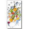 Nástenné hodiny vertikálne Kuchyňa. farebné ovocie 30x60 cm