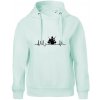 EKG bubeník - Oversized mikina dámská Moon - kratšia + širšia - 2XL ( Frost )