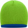Myrtle beach Pletená čiapka s kontrastným okrajom MB7584 Lime Green one size