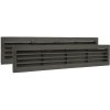 Dalap Plastová vetracia mriežka do dverí dvojitá 453x90 mm, hnedá