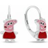 Brilio Silver Dievčenské strieborné náušnice Prasiatko Peppa EA1269W
