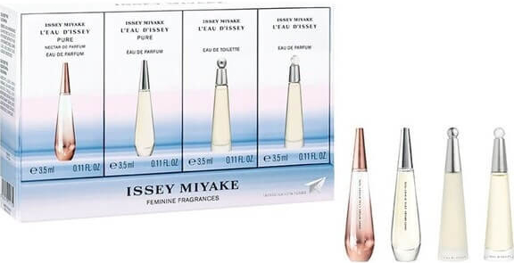 Issey Miyake EDP L´Eau d´Issey Pure Nectar De Parfum 3,5 ml + EDP L´Eau d´Issey Pure 3,5 ml + EDT L´Eau d´Issey 3,5 ml + EDP L´Eau d´Issey 3,5 ml darčeková sada