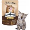 CLUB 4 PAWS Premium Plátky s králičím a morčacím mäsom v omáčke 80 g
