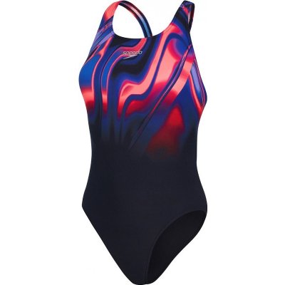 Speedo Placement Digital Powerback Black/Phoenix Red/Blue