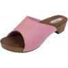 Elegantné dámske šľapkové dreváky W40 ružové - 39 / ružová
