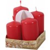 Nohel Garden Sviečky adventné STUPŇOVITÉ lakované d4x6/7/8/9cm 4ks