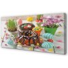 Obraz na plátne Vajíčko torta kvety 100x50 cm