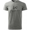 Absolútna hodnota - stay positive - Klasické pánske tričko vyššej gramáže - 3XL ( Tmavosivý melír )