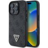 Guess PU 4G Strass Triangle Metal Logo kryt pre iPhone 16 Pro, čierny 57983122230
