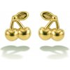 Victoria Walls Hravé pozlátené náušnice Cherry Gold VWE260763G