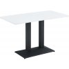 Jedálenský bistro stôl, biela/čierna, 120x60 cm, RINALDO TYP 2
