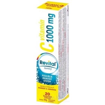 Revital vitamín C 1000 mg šumivý tbl eff s príchuťou mango a ananás 20 ks