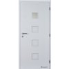 Doornite CPL laminátové QUADRA 1 SKLO Biela (Egger W980) hladká interiérové dvere L1QUDR1 biela