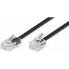 PremiumCord tk86-10b 8P4C (RJ-45) Plug 6P4C (RJ-11) Plug 10m černý