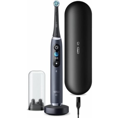 Oral-B iO Series 9 Black Onyx elektrická zubná kefka, magnetická, senzor tlaku, 7 režimov, OLED displej, AI, čierny