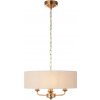 Endon | Endon 110723 - Luster na reťazi HIGHCLERE 3xE14/40W/230V béžová/mosadz | EN0051