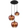 GLOBO 15548-3HG MAXY závesné svietidlo D480mm 3xE27 čierna, medená