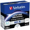 Verbatim M-DISC BD-R, Single layer Single layer/Injekt printable, 25GB, jewel box, 43823, 4x, 5-pack, pre archiváciu dát
