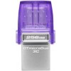 Kingston DataTraveler MicroDuo 3C/ 256GB/ USB 3.2/ USB-A + USB-C/ Fialová DTDUO3CG3/256GB