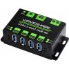 Waveshare 4-Ch USB 3.2 Gen1 HUB, Metal Case With Wall-Mount Support, Driver-Free, Plug-And-Play, Multiple Sys.