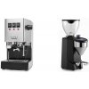 Gaggia New Classic E24 BC, stainless steel + Rocket Espresso FAUSTO 2.1, black