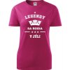 Purpurové dámske tričko Legendy sa rodia v júli - darčeky pre ženy S