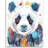 Diamantové maľovanie - Panda vo farbách - 40x50 cm, bez dřevěného rámu - výroba CZ