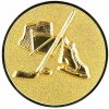 Ľadový hokej: Emblém - Nálepka na trofej Ø 25 mm zlatá
