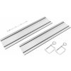 Vodiace lišty 2x700mm + spojka svorky GRAPHITE | 58G495-732