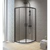 New Trendy K-0452 NEW VARIA BLACK štvrťkruhový sprchový kút 90 x 90 cm 90 x 90 cm čierna