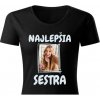 Farebné tričko s fotkou rámik NAJ SESTRA Dámsky strih FOTOpošta Veľkosť: M, TYP PÍSMA: Písmo hrubé