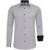 RUSTY NEAL košeľa pánska R-44 dlhý rukáv slim fit L sivá