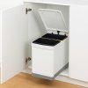 Gollinucci Výsuvný odpadkový kôš 300mm - 2x7,5L / Biela