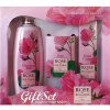 Rose of Bulgaria telový balzam s ružovou vodou 330 ml + toaletné mydlo s ružou 100 g + krém na ruky s ružovou vodou 75 ml, pre ženy