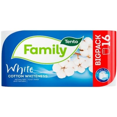 Tento Family Cotton Whiteness toaletný papier bez parfumácie 16 ks