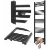 Kúpeľňový radiátor vodný Granitan 645 W 500 x 1500 mm čierny