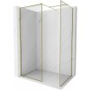 Mexen Kioto-XF sprchová stena Walk-in s rámom 140 x 100 cm, transparentná 10 mm, zlatá - 800-140-202-04-50-100-XF