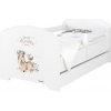 Detská posteľ Oskar Sweet Dreams 180x80 cm - Biela - 2x krátka zábrana bez šuplíka