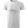 Rakety na stolný tenis jedným ťahom - Tričko extra veľké (5-8XL) - 5XL ( Biela )