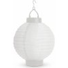 Solárny lampión - biely - studená biela LED - 21 cm