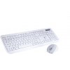 Klávesnice C-TECH WLKMC-01, bezdrátový combo set s myší, bílý, USB, CZ/SK WLKMC-01W C-Tech