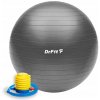 Cvičebná lopta DrFit sivá 75 cm s pumpičkou