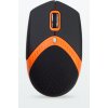 AMEI AM-M101O/Ergonomická/Optická/1 600 DPI/Drôtová USB/Čierna-oranžová